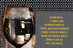 Jantar vínico no Restaurante Vigarista com vinhos da Quinta do Monte d'Oiro