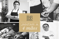 Chefs Francisco Pico e Gonçalo Costa preparam "Jantar a quatro mãos" no Astória