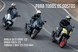 Comparativo: Aprilia SR GT Sport 125 vs Honda Forza 125 vs Yamaha X-Max 125 Tech-Max - Para todos os gostos