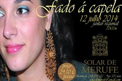 Fado à Capela com Elsa Gomes dia 12 de Julho no Solar de Merufe