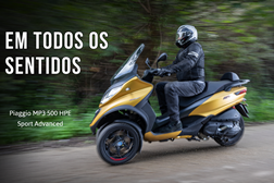 Teste Piaggio MP3 500 HPE Sport Advanced - Em todos os sentidos