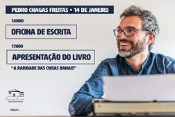 Oficina de escrita e conversa com Pedro Chagas Freitas em Odemira