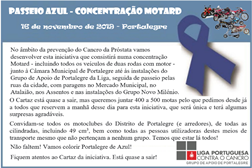 PASSEIO AZUL dia 16 de NOVEMBRO 2019 - APOIO LIGA PORTUGUESA CONTRA O CANCRO