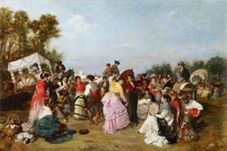 "En la Romeria de Torrijos", 1883 Manuel Cabral Aguado Bejarano Colecção Museu Carmen Thyssen Málaga