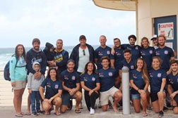 Hoppo com os atletas da Seagull Rescue
