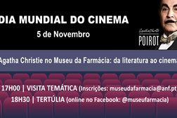 Agatha Christie visita Museu da Farmácia no Dia Mundial do Cinema