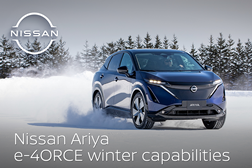 Nissan ARIYA e-4ORCE enfrenta invernos gelados com facilidade - Tração integral e-4ORCE para motorizações eletrificadas da Nissan