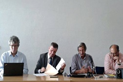 Luiz Oosterbeek, Vasco Estrela, Augusto Nogueira e José de Matos Filipe, durante o debate desta semana