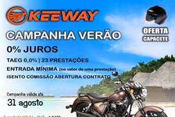 Campanha de Verão Keeway prolongada até 31 de Agosto