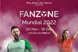 Palácio do Gelo Shopping com ecrãs gigantes para acompanhar o Mundial de Futebol