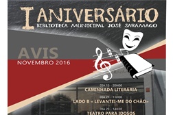 Avis celebra o 1.º Aniversário da Biblioteca Municipal José Saramago