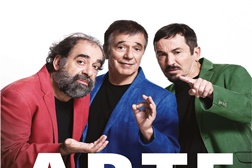 "Arte" no palco do Cineteatro Anadia com Vítor Norte, João Lagarto e Adriano Luz