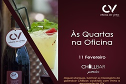 Cocktails de vinho e champanhe no "Às Quartas na Oficina"