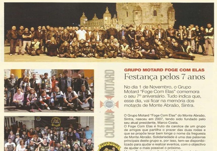 Grupo Motard Foge com Elas em destaque na revista Motomagazine