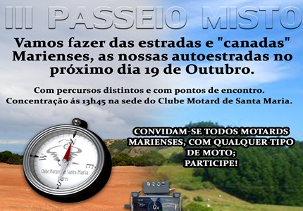 III Passeio Misto do Clube Motard de Santa Maria