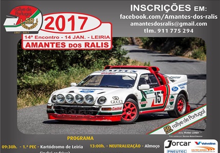 Amantes dos Ralis 2017 - Inscrições até 8 de janeiro