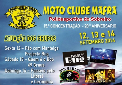 15ª Concentração do Moto Clube de Mafra - 12, 13 e 14 de Setembro