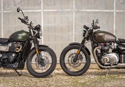 A Triumph acaba de apresentar em Lisboa e no Porto as novas Boneville Bobber e Street Scrambler. Veja-as aqui em pormenor!