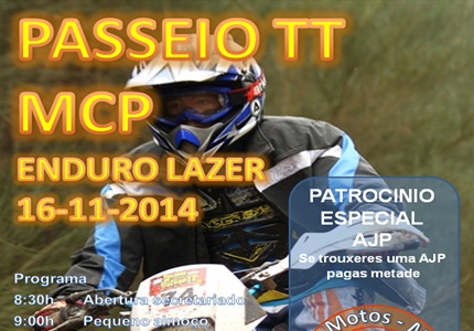 Passeio TT MCP Enduro Lazer - Domingo, 16 de Novembro