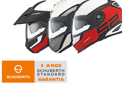 Capacetes Schuberth com 5 anos de garantia