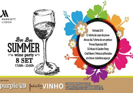 Bye Bye Summer Wine Party regressa ao Lisbon Marriott Hotel em Setembro!