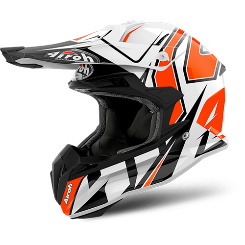 Capacete TERMINATOR OPEN V. SHOCK Laranja Gloss