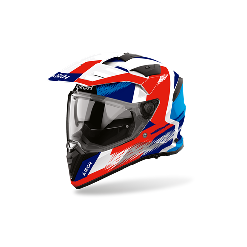 Capacete AIROH BADX-X AIRSPEED Azul/Vermelho