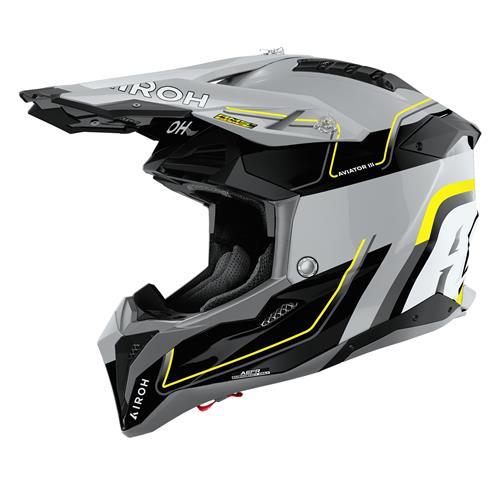 Capacete AIROH AVIATOR 3 LEADER Amarelo Mate