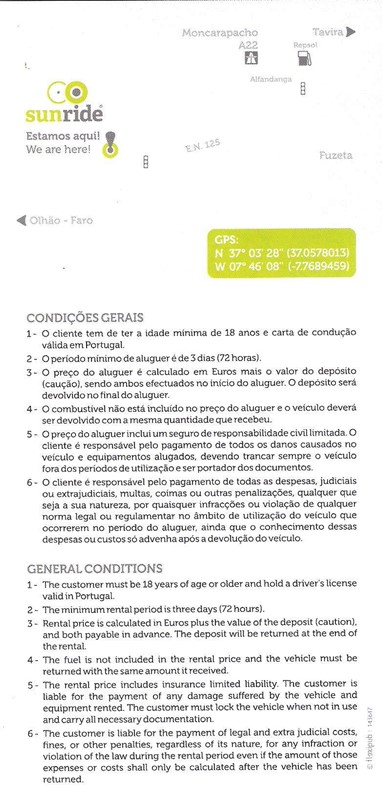 Condições aluguer