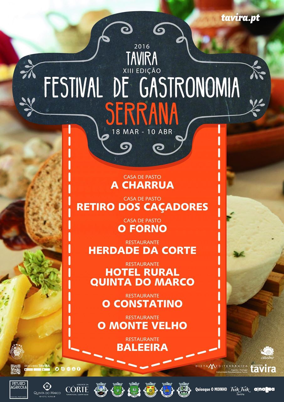 XIII Festival de Gastronomia Serrana em Tavira Gastronomia Cardápio XIII Festival de Gastronomia Serrana em Tavira Gastronomia Cardápio