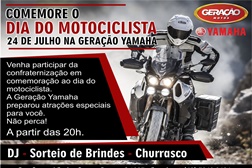 Comemore o Dia do Motociclista na Geração Yamaha