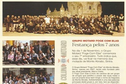 Grupo Motard Foge com Elas em destaque na revista Motomagazine