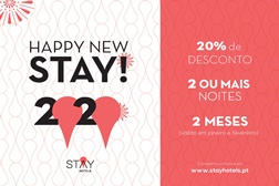 Campanha de ano novo da Stay Hotels oferece 20% de desconto em todos os hotéis