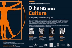 Fernando Santos, João Lobo Antunes e Henrique Leitão no Auditório Vita para debater cultura com Carlos Magno