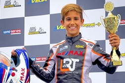 Rodrigo Seabra no pódio do Campeonato Alemão - Agora categoria OK Junior, mais profissional e competitiva