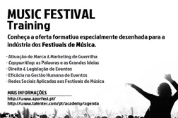 Novo programa de formação "Music Festival Training"