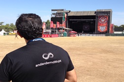 O andardemoto.pt na XXXIII concentração internacional de Faro, 2014, com o repórter Tó Zé Canaveira.