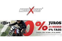 Campanha Motoxpert 0% de Juros na compra de modelos Bullit
