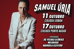 SAMUEL ÚRIA - Manuela Azevedo anunciada como convidada nos coliseus - 11 de Outubro em Lisboa e 17 de Outubro no Porto