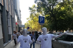 Manequins da Timberland ganham vida no centro de Lisboa