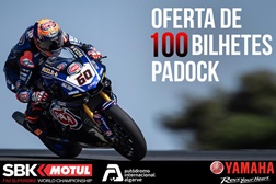 A YAMAHA esta a oferecer 100 bilhetes paddock para o Mundial de SBK no Autódromo Internacional do Algarve 