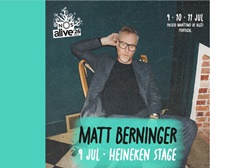 Matt Berninger confirmado para o primeiro dia do NOS Alive'26 - No mesmo dia de Nick Cave and the Bad Seeds