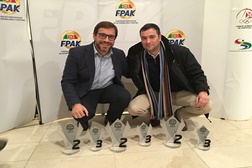 Pedro Leone e Bruno Ramos na gala de entrega de prémios em Braga