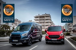 Ford Transit Custom com distinção “Gold” do Euro NCAP  - Contribuição dos seus avançados sistemas de assistência ao condutor