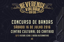 Concurso nacional de bandas Reverence Festival Valada 2016 - Candidaturas abertas até 6 de junho