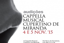 Audições Cappella Musical Cupertino de Mirada