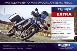 Triumph oferece mais de 2000 Euros em acessórios para as Tiger e Explorer