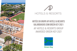 Hotéis do grupo AP Hotels & Resorts galardoados com Green Key 2021