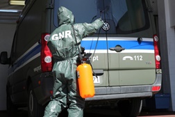 GNR descontaminou cerca de 2400 ambulâncias e 70 instalações - 60 militares especializados em matérias perigosas e agentes NRBQ 
