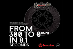 Brembo: dos 300 km/h aos 0 km/h em apenas 8,1 segundos